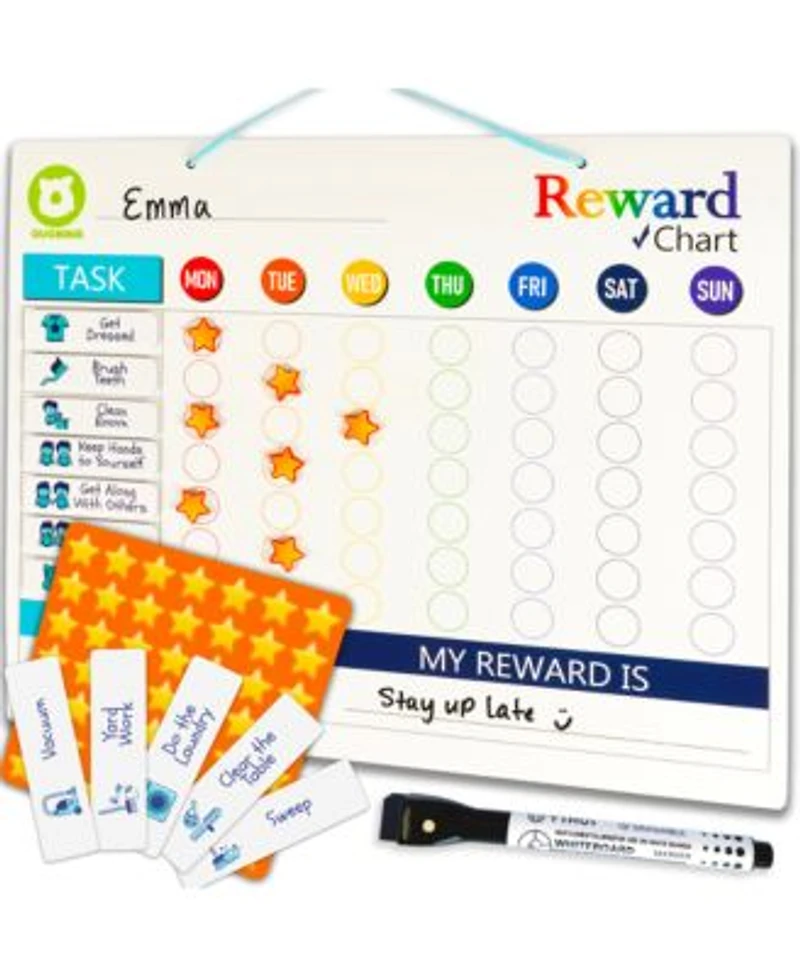 Quokka Magnetic Chore Chart For Kids Families Dry Erase Reward Responsibility Chart With Routine Magnets