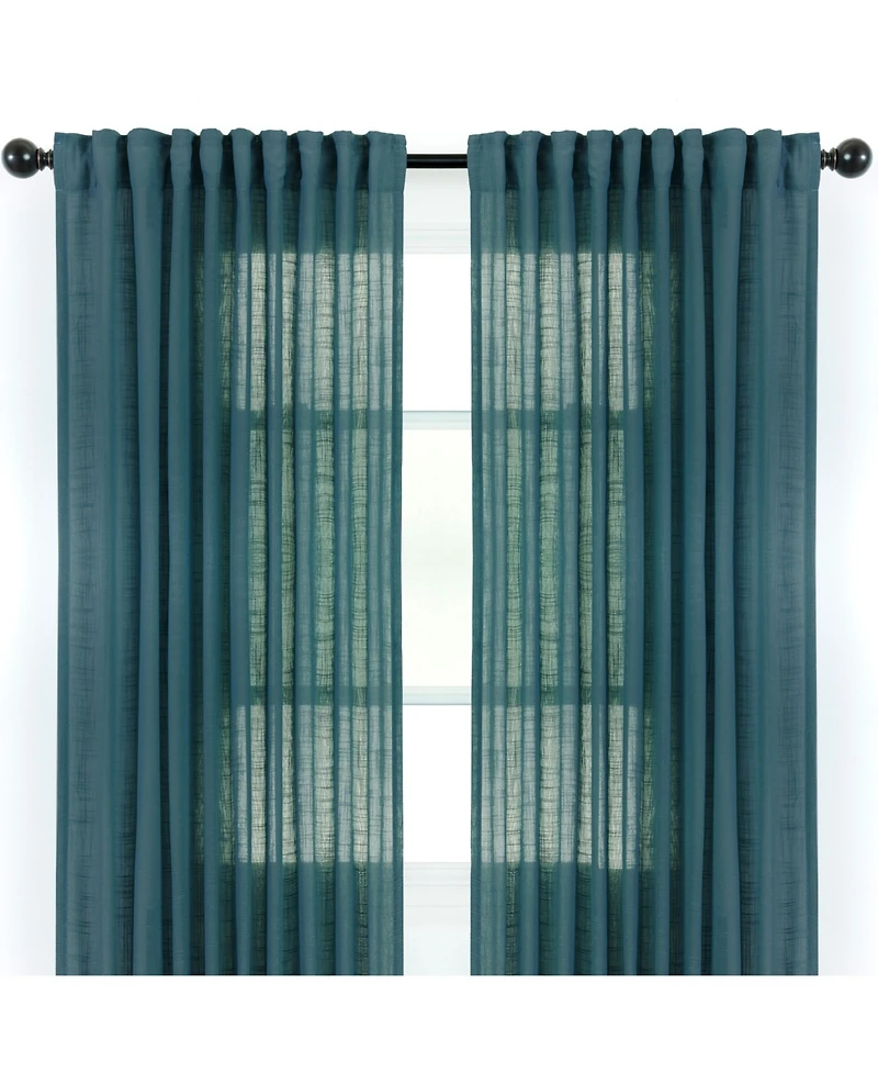 Chanasya Premium 2-Panel Soft Textured Semi Sheer Curtains for Window Living Room Bedroom Kitchen Office