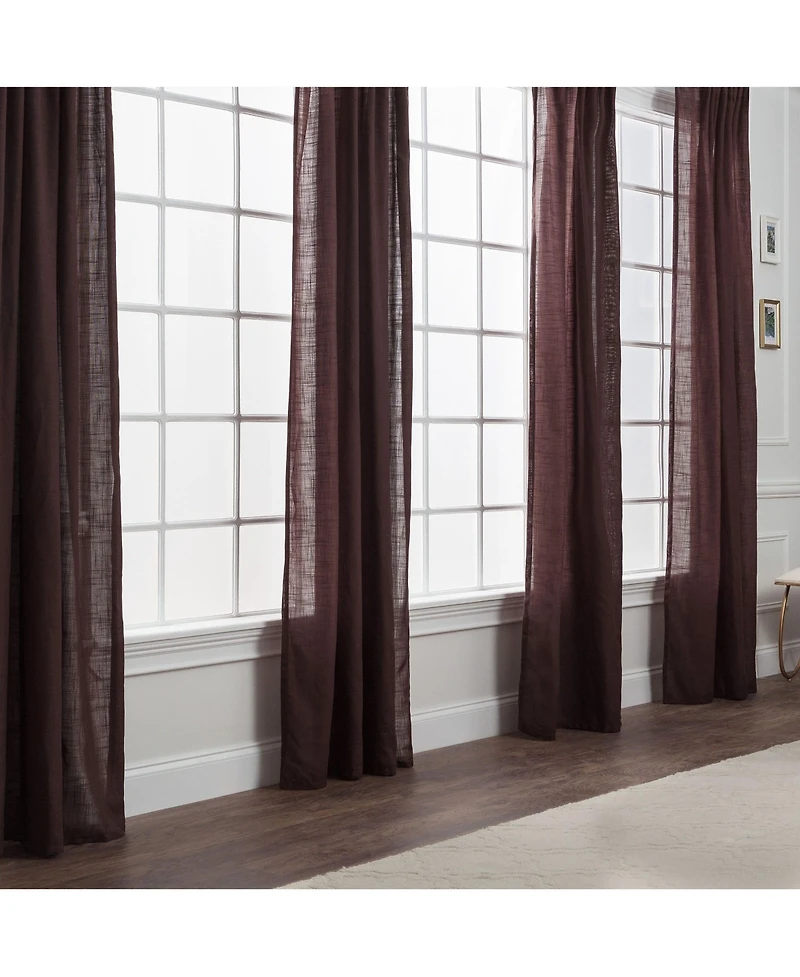 Chanasya Premium 2-Panel Soft Textured Semi Sheer Curtains for Window Living Room Bedroom Kitchen Office