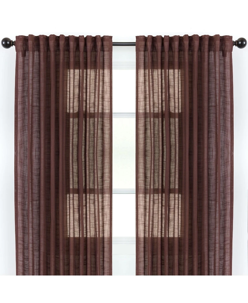 Chanasya Premium 2-Panel Soft Textured Semi Sheer Curtains for Window Living Room Bedroom Kitchen Office
