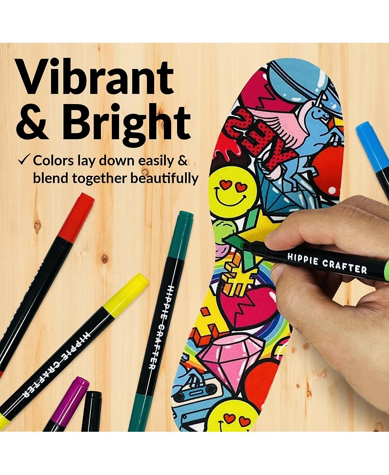 Hippie Crafter Fabric Markers 26 Pk