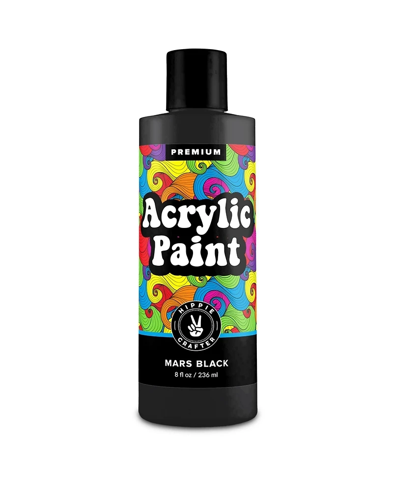 Hippie Crafter 8oz Acrylic Paint Black