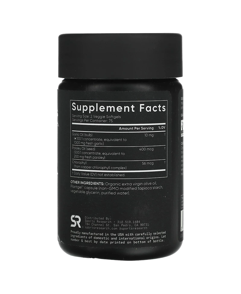 Sports Research Garlic Oil Plant-Based