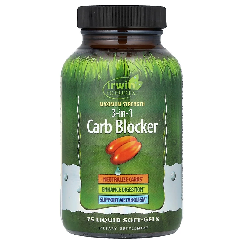 Irwin Naturals Maximum Strength 3-in-1 Carb Blocker - Neutralize Carbohydrates