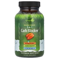 Irwin Naturals Maximum Strength 3-in-1 Carb Blocker - Neutralize Carbohydrates