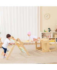 Costway 7-in-1 Toddler Climbing Toy Set with Reversible Ramp Convertible Step Stool