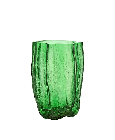 Kosta Boda 15'' Crackle Crystal Glass Vase