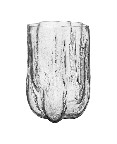 Kosta Boda 15'' Crackle Crystal Glass Vase