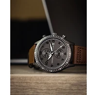 Vincero Graphite The Altitude Pilot Watch with Dual Time Zone & Nylon Strap
