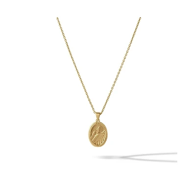 Vincero Women's Wings Necklace in Polished 14k Gold Pendant