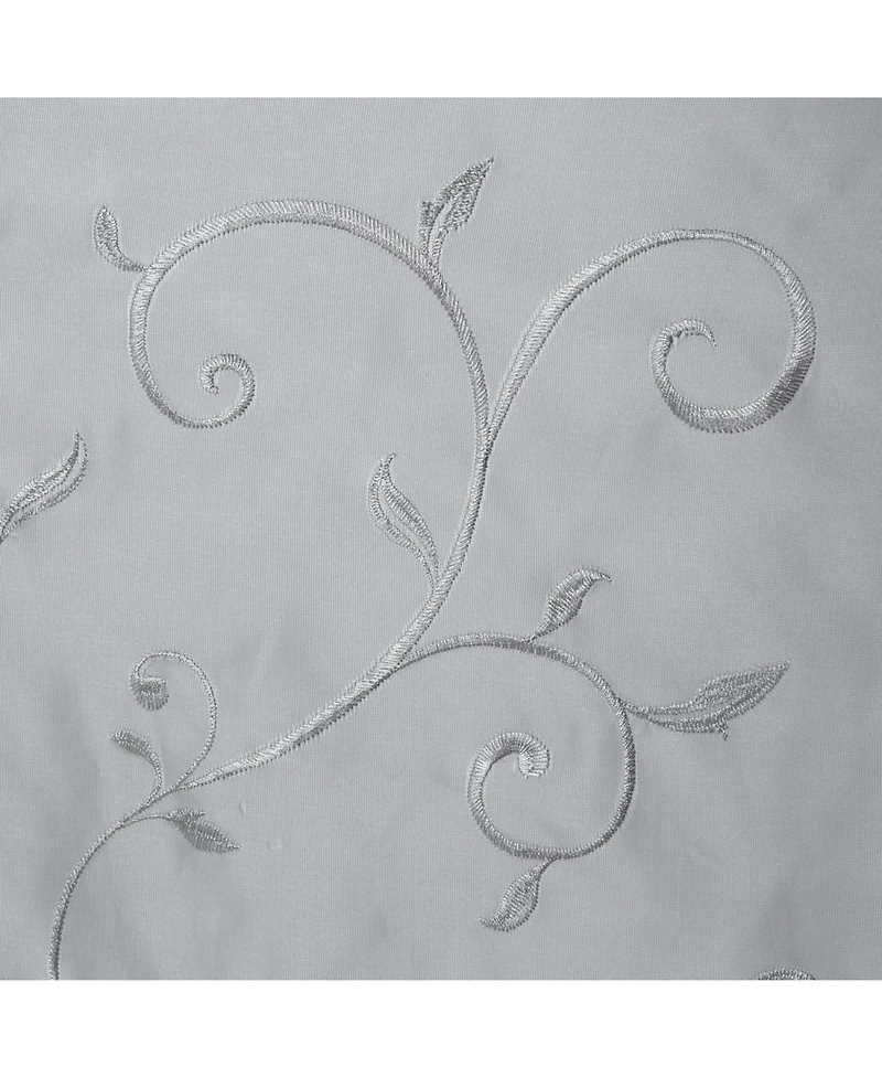 Chanasya Premium Embroidered Swirl Vine Curtains - Sheer for Living Room, Bedroom, Kitchen 52" x 108" Sage, 2 Panels