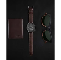 Vincero Men's Chrono S2 Chronograph Brown Leather Strap Watch 42mm
