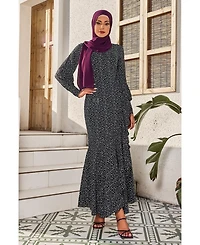 Urban Modesty Women's Mint Sheath Abaya Maxi Dress