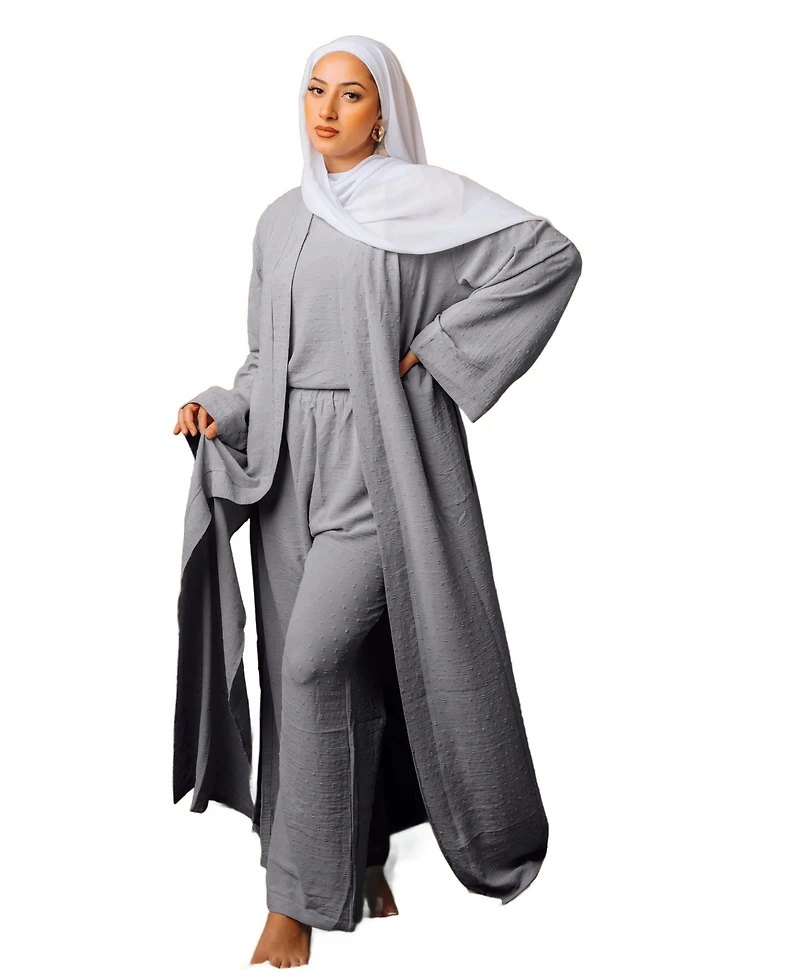 Urban Modesty Women's Four Piece Abaya Pant Set