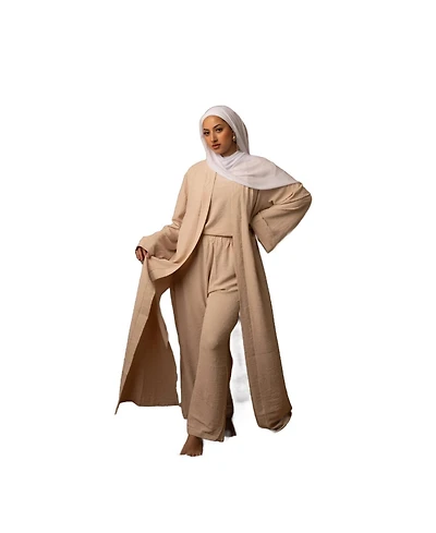 Urban Modesty Women's Four Piece Abaya Pant Set