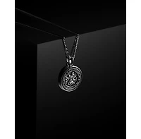Vincero Men's St. Christopher Pendant in 925 Sterling Silver with Rhodium Plating and Lobster Clasp