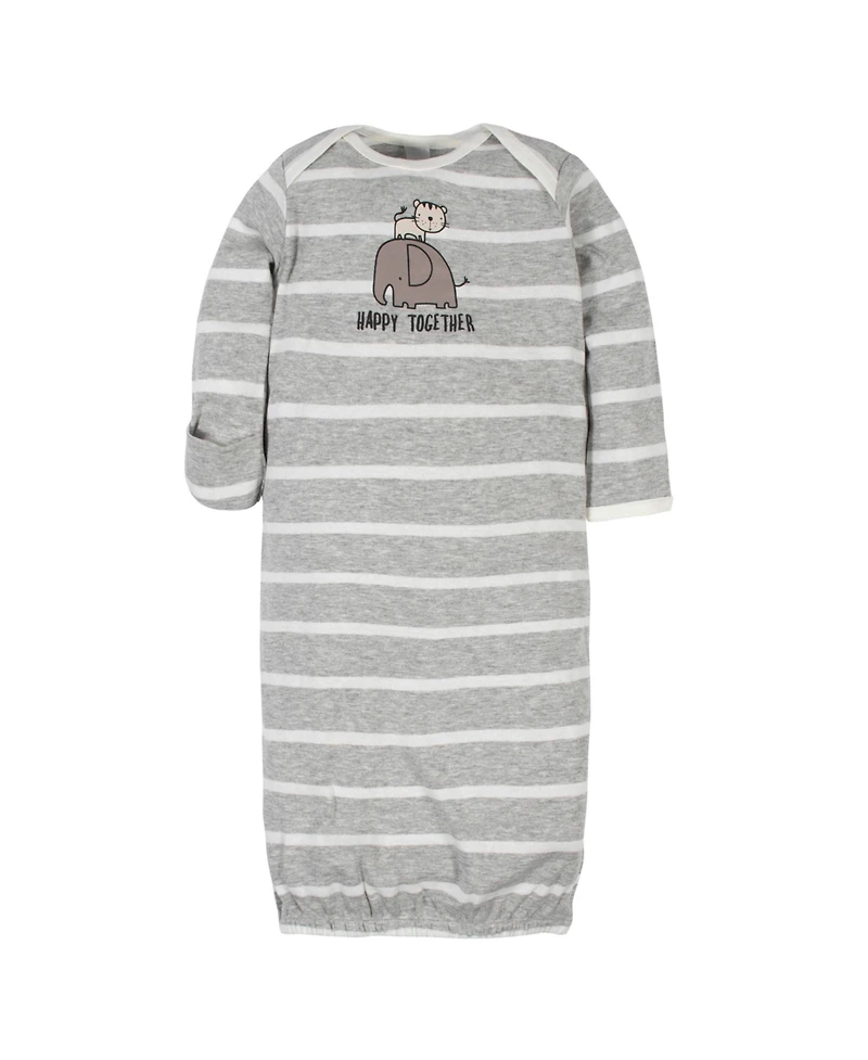 Gerber Baby Boys Lap Shoulder Gowns, 4-pack