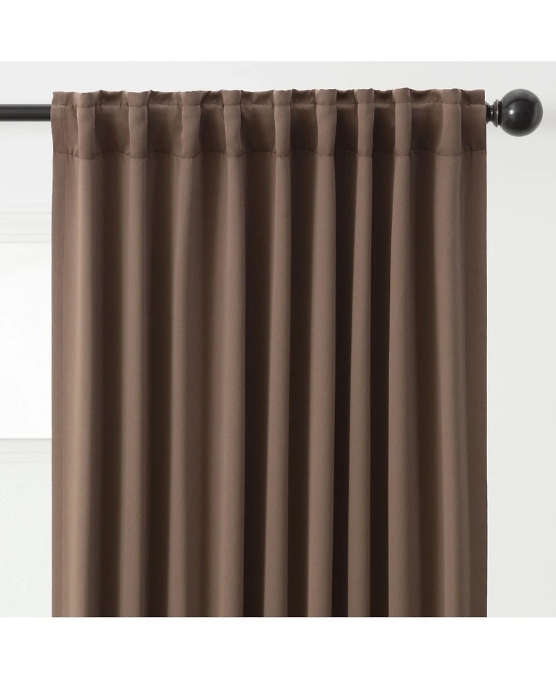 Chanasya Premium 2-Panel Ornamental Damask Classy Room Darkening Curtains - 3-in-1 Back Tab, Rod Pocket, Ring Tab for Windows Living Bedroom