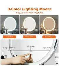 Sugift Vanity Table Set with Mirror