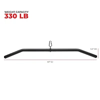 Sunny & Health Fitness Lat Pulldown Bar Attachment for Pulley Cable Machine, Up to 300LBs Support