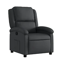 vidaXL Recliner Chair Black Real Leather