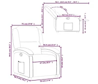 Recliner Chair Cream Faux Leather