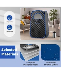 Full-Body Personal Sauna Tent with 1000W 3L Steam Generator-Black