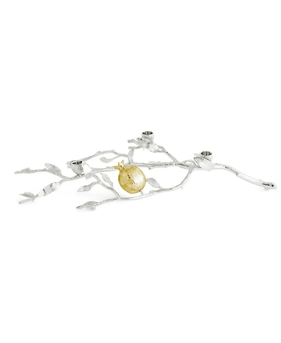 Michael Aram Pomegranate Silver and Gold Low Candleholders