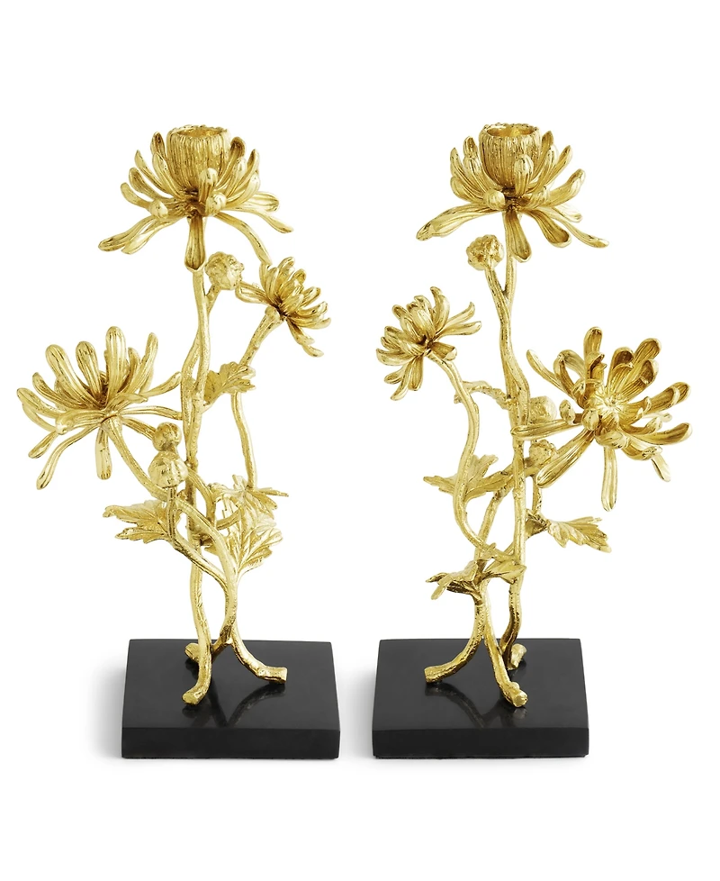 Michael Aram Dahlia Tall Candleholders, Set of 2