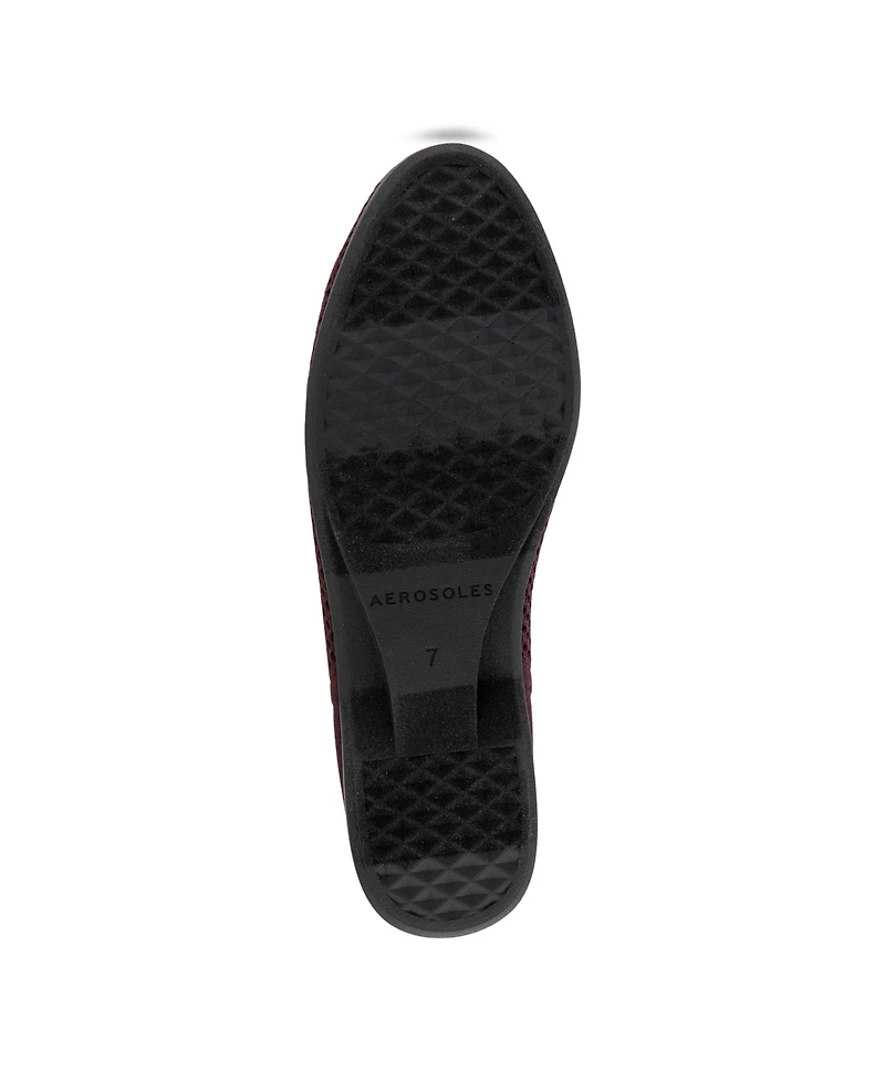 Aerosoles Women's Nanti Knit Smoking Slipper Flats
