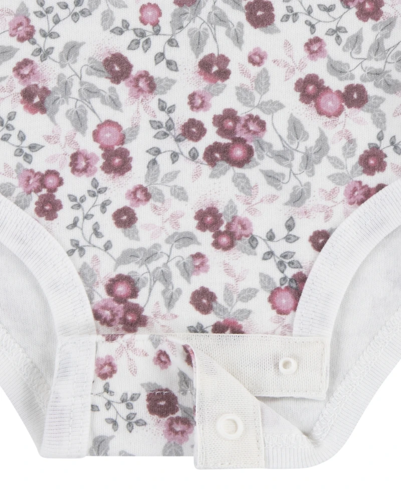 Huggies Baby Girls Short Sleeve Bodysuit, Top and Pants 3-Piece Set