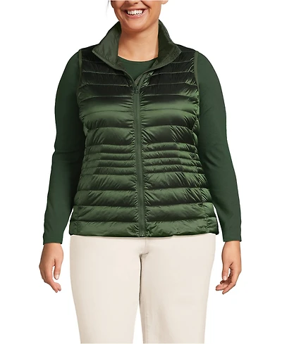 Lands' End Women's Plus Wanderweight Packable Down Vest