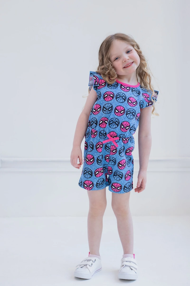 Avengers Girls Spider-Man French Terry Romper to