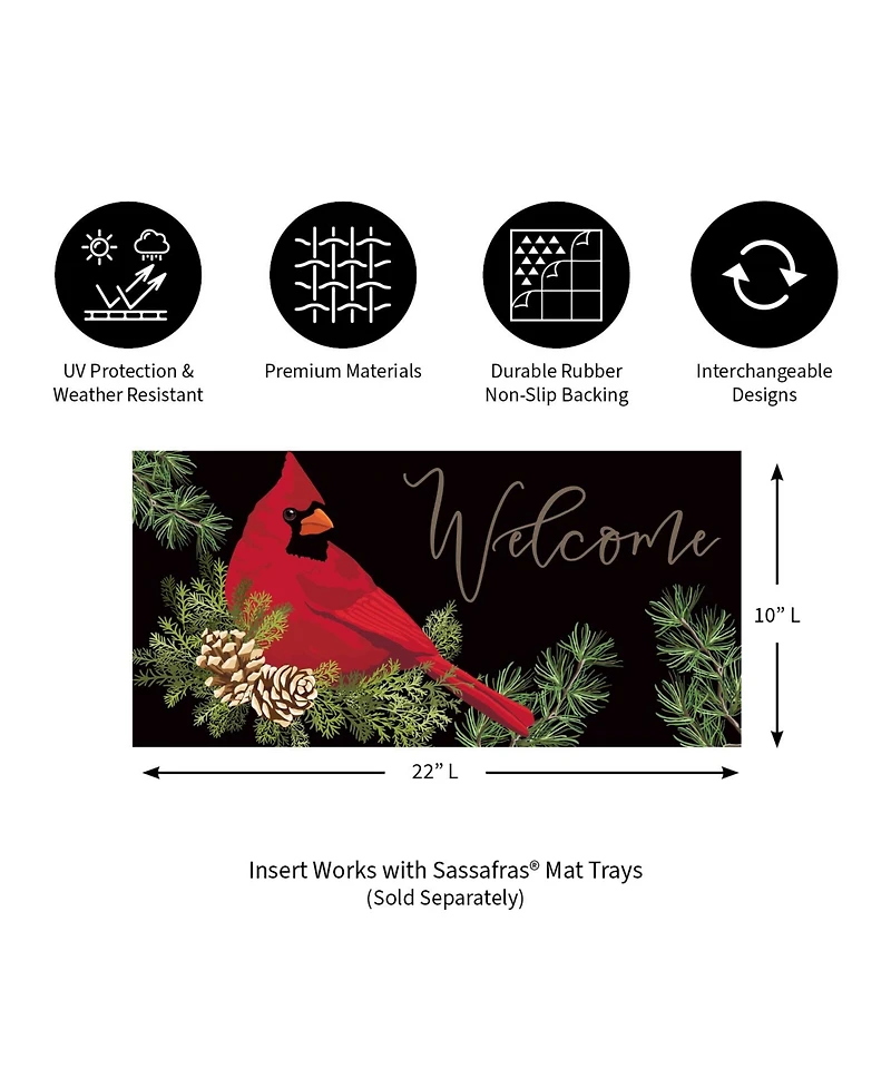 Evergreen Cardinal and Sassafras Indoor Outdoor Switch Doormat 1'10"x10" Multicolored