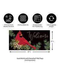 Evergreen Cardinal and Sassafras Indoor Outdoor Switch Doormat 1'10"x10" Multicolored