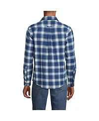 Lands' End Men's Long Sleeve Woven Waffle Work Shirt