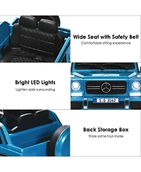 Gymax 12V Licensed Mercedes-Benz Kids Ride On Car Rc Motorized Vehicles w/ Trunk Pink