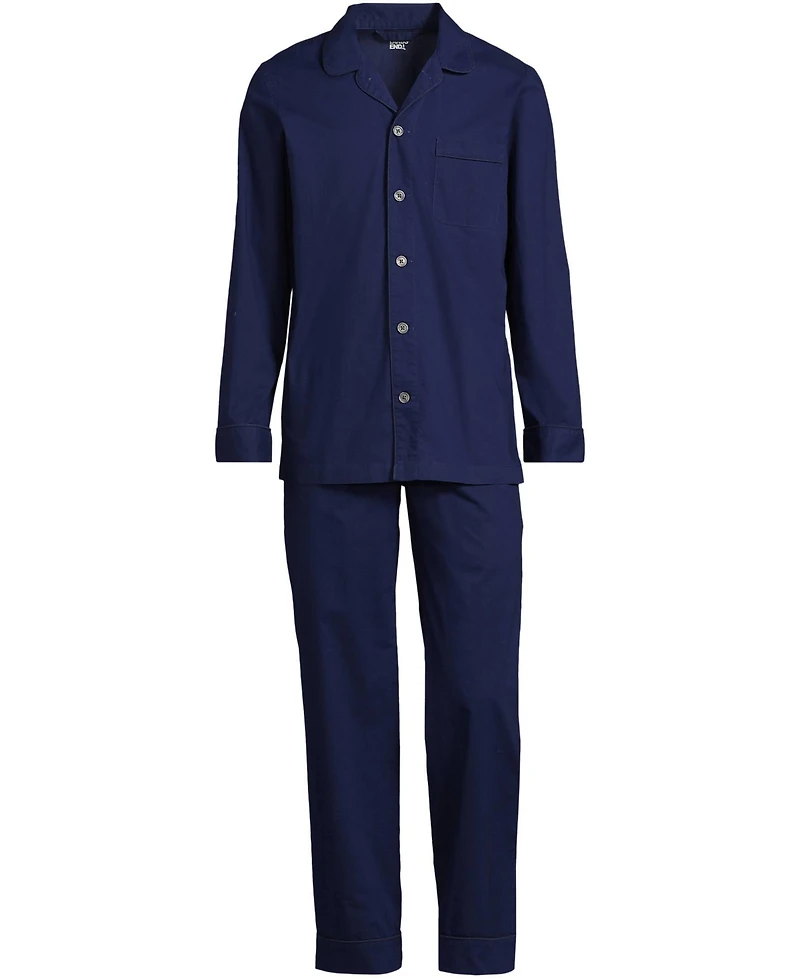 Lands' End Men's Long Sleeve Essential Pajama Set