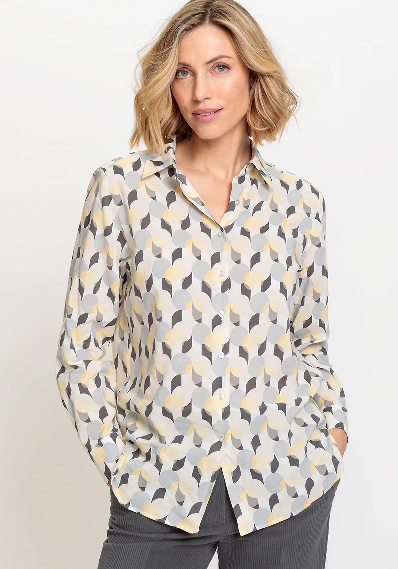 Olsen Women's Modern Retro Print Shirt