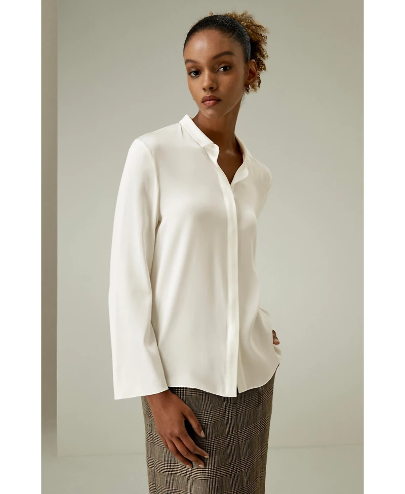 Lilysilk Women's Classic Collar Silk Shirt