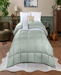 Superior Monochrome Basketweave Plush Microfiber Down Alternative Comforter