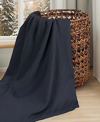 Superior Milan Cotton Jacquard Dobby Weave Textured Striped Lightweight Woven Throw, 50" x 60"