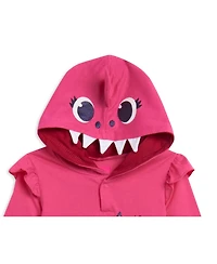 Baby Shark Girls Pinkfong Shark Pullover Hoodie and French Terry Leggings Outfit Set