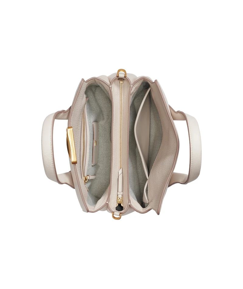 Donna Karan New York Amagansett Soft-Rolled Leather Satchel with Sculpted Magnet Closure