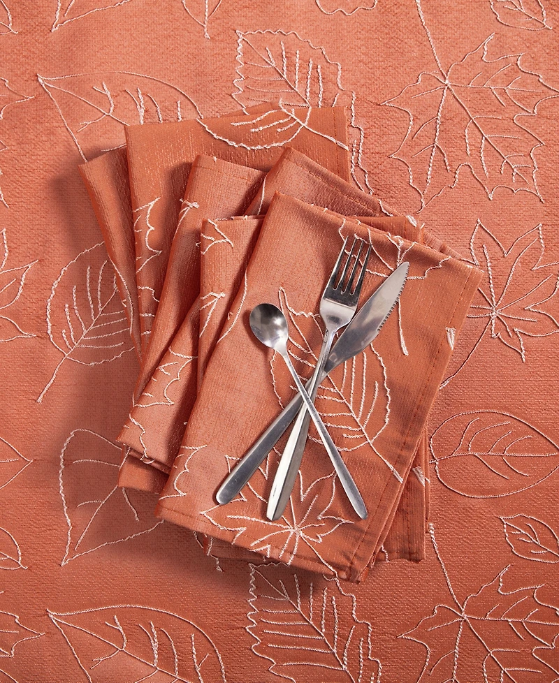 Laura Ashley Harvest Raised Woven Napkin Set of 6, 18" x