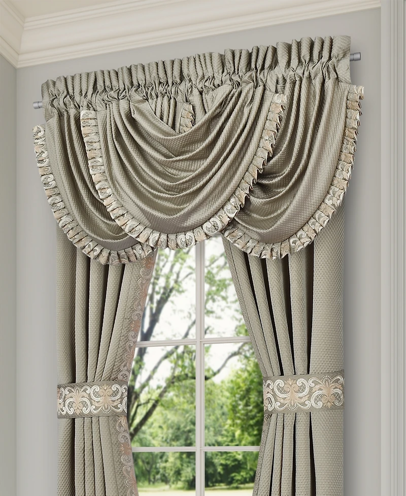 J Queen New York Piazza Window Waterfall Valance, 33" x 43"