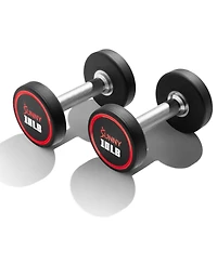 Sunny Health & Fitness Signature Style Polyurethane Round Dumbbells 10-Pound (Pair)