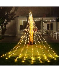 Cowin Christmas Star Lights Waterfall Tree Lights 344 Led 10Ft