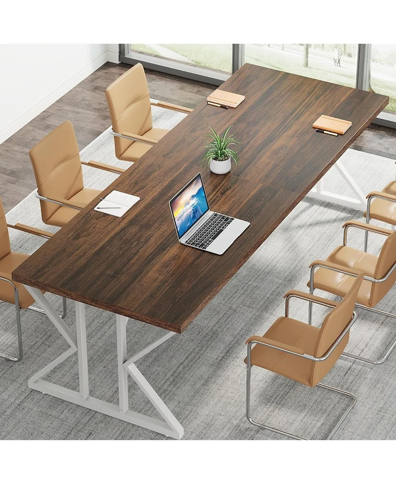 Tribesigns 78.7-Inch Executive Desk, Large Computer Office Desk Workstation, Modern Study Writing Table Business Furniture for Home