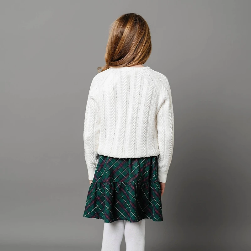 Hope & Henry Toddler Girls Organic Pull-on Flounce Party Skirt